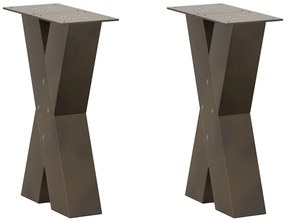 Gambe Tavolino Caffè A X 2 Pz Naturale 28x(42-43) Cm Acciaio /