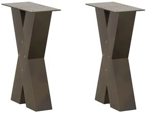 Gambe Tavolino Caffè A X 2 Pz Naturale 28x(42-43) Cm Acciaio /