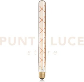 Lampadina attacco e27 in vetro ambra linear ø 28 x h 295 mm 6 w 450...