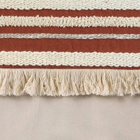 Tenda color mattone e di colore naturale in cotone 140x240 cm Atlas – douceur d'intérieur