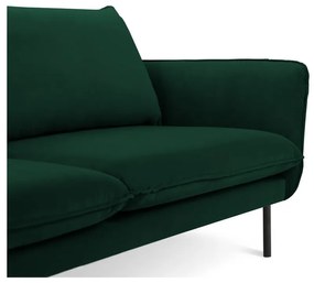 Divano in velluto verde scuro 160 cm Vienna - Cosmopolitan Design