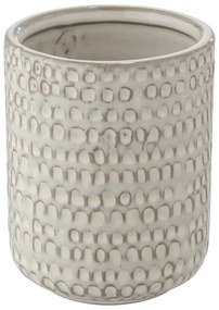 Tazza in ceramica color crema per spazzolini da denti Pergole - Wenko