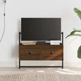 Mobile Tv A Muro Rovere Marrone 60,5x30x51 Cm Legno Multistrato /