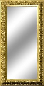 Specchio rettangolare in legno oro 66 x 165 cm