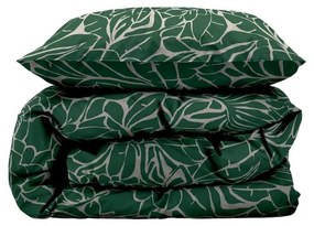 Biancheria da letto singola estesa damascata verde 140x220 cm Abstract leaves - Södahl