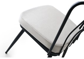 Set di 2 sedie da pranzo in metallo bianco-nero Yildiz - Kalune Design