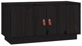 Mobile porta tv nero 80x34x40 cm in legno massello di pino