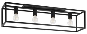 Plafoniera design Eldrick Ø 20 cm nero IP20, 4XE27 INSPIRE
