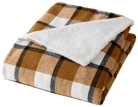 Coperta marrone in sherpa 125x150 cm Ecossais – douceur d'intérieur