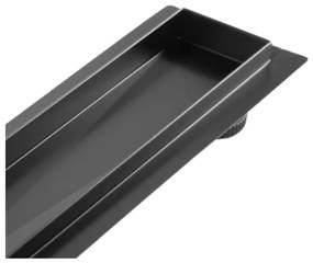 REA-G7802 - Canalina di scarico NEOX PRO 70 cm in acciaio inox/nero