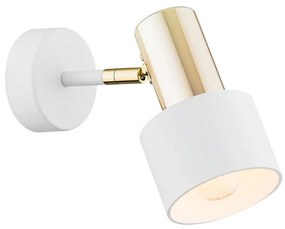 Argon 4264 - Faretto da muro DORIA 1xE27/15W/230V bianco/ottone