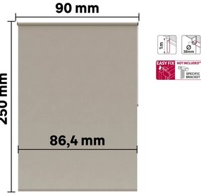 Tenda a rullo filtrante INSPIRE Kangri marrone 90x250 cm
