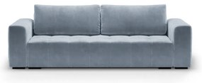 Divano letto in velluto azzurro Luca - Milo Casa