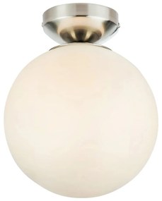 Plafoniera bianca/argentata con paralume in vetro Stintino – Markslöjd