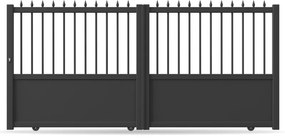 Cancello scorrevole, alluminio, modello Venezia, Antracite, 3600 x 1300 mm, configura individualmente