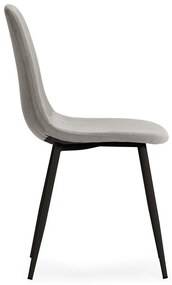 Sedie da pranzo in set grigio chiaro in imbottito 4 pz Minka – Marckeric