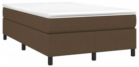 Giroletto a molle con materasso marrone scuro 120x190cm tessuto