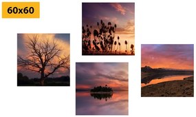 Set di quadri – Natura piena di colori romantici