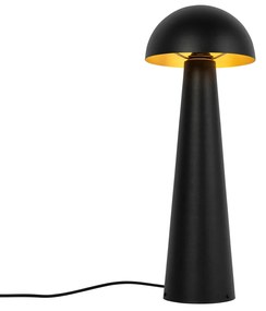 Lampada da terra per esterno nera 65 cm - Fungo