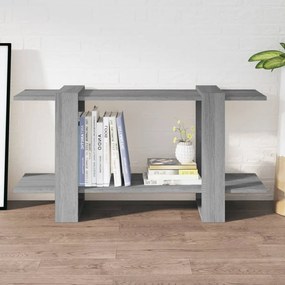 Libreria grigio marrone 100x30x51 cm in legno multistrato