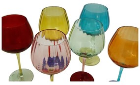 Royal Family - Set 6 Calici Alti Vino"Rainbow" in 6 Colori