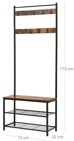 Appendiabiti a piantana NAVOR marrone/nero