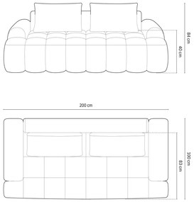 Divano verde con rivestimento in velluto 200 cm Linz – Cosmopolitan Design