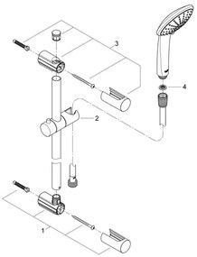 GROHE 27326000 - Set doccia VITALIO JOY 600 mm cromo lucido