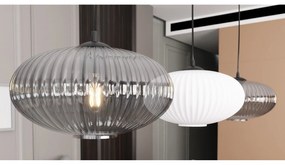 Lampadario 3 Luci Iris In Acciaio Nero Paralume Plissè Multicolor