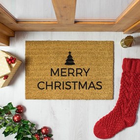Zerbino in cocco con motivo natalizio 40x60 cm Merry Christmas - Artsy Doormats