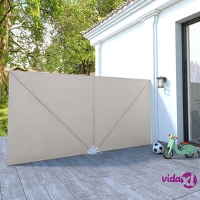 vidaXL Tenda Laterale per Terrazza Pieghevole Crema 400x200 cm