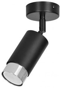 Lampada da soffitto e parete in Acciaio HIRO GU10 Colore del corpo Nero e Cromo