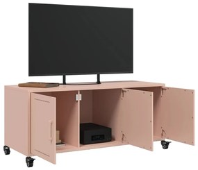 Mobile tv rosa 100,5x39x43,5 cm in acciaio laminato a freddo