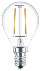 Lampadina Led a Filamento E14 G45 a sfera 2W Bianco caldo 2700K Novaline