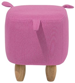 Pouf in tessuto rosa PIGGY Beliani