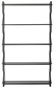 Libreria in legno di pino nero 84x140x20 cm Savoya - Bloomingville