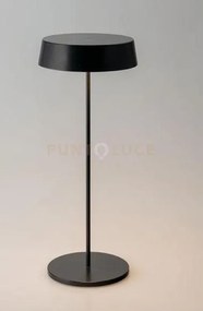 Lampada da tavolo ricaricabile led cocktail nera 2,2w 192lm 3000k d...