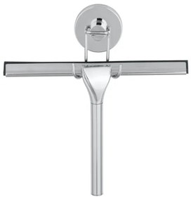 WENKO 20877100-Raschietto VACUUM-LOC RUND STAH 24,5x25 cm acciaio inossidabile/lucido cromo/argento