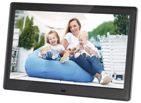 Sencor - Cornice digitale con altoparlante 230V nera + telecomando