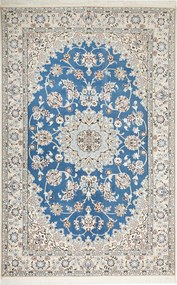Nain Tappeto persiano 140x210 Blu (Iran) Annodato A Mano