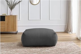 Poggiapiedi in grigio scuro con rivestimento in velluto a coste Voltaire – Bobochic Paris