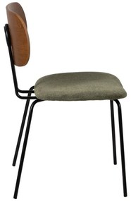 Set di 4 sedie da pranzo verdi con schienale in legno Cleo - Ixia