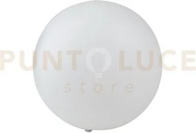 Lume da giardino geco sfera bianco 1 luce attacco e27 ip65 30x30cm