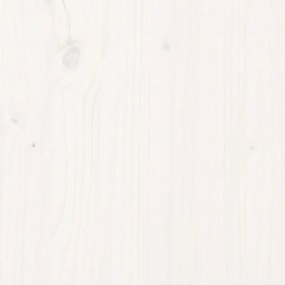 Giroletto con Testiera Bianco 100x200 cm in Legno Massello