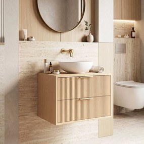 Mobile bagno sotto lavabo Rea Mono 60cm Beige