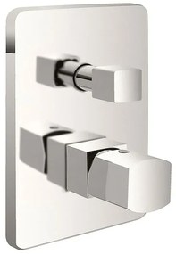 Miscelatore doccia incasso con deviatore in ottone color nichel Lotus
