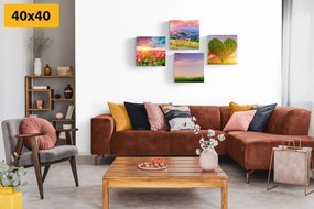 Set di quadri – Natura in colori pastello