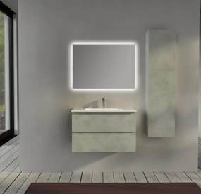 Mobile da bagno 80 cm sospeso Grigio - Sofia