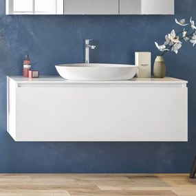 Mobile 120cm bagno installazione sospesa con cassetto ammortizzato SP-120B - KAMALU