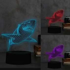 Lampada a LED iTotal 3D Squalo 12,1 x 4 x 20,7 cm Plastica 4 W